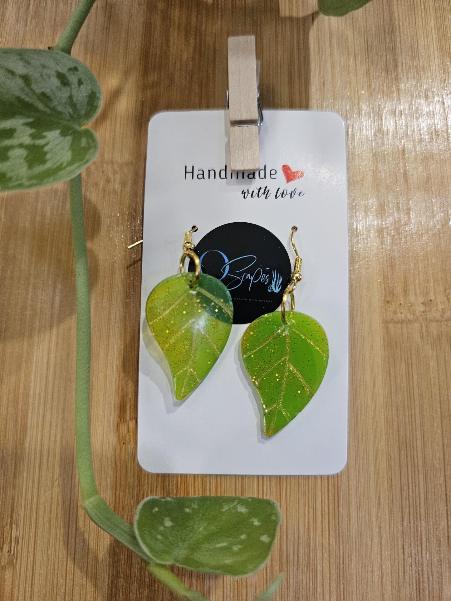 Handmade resin earrings