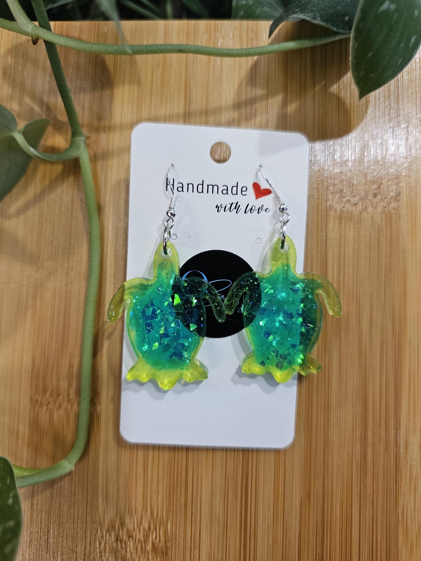 Handmade resin earrings