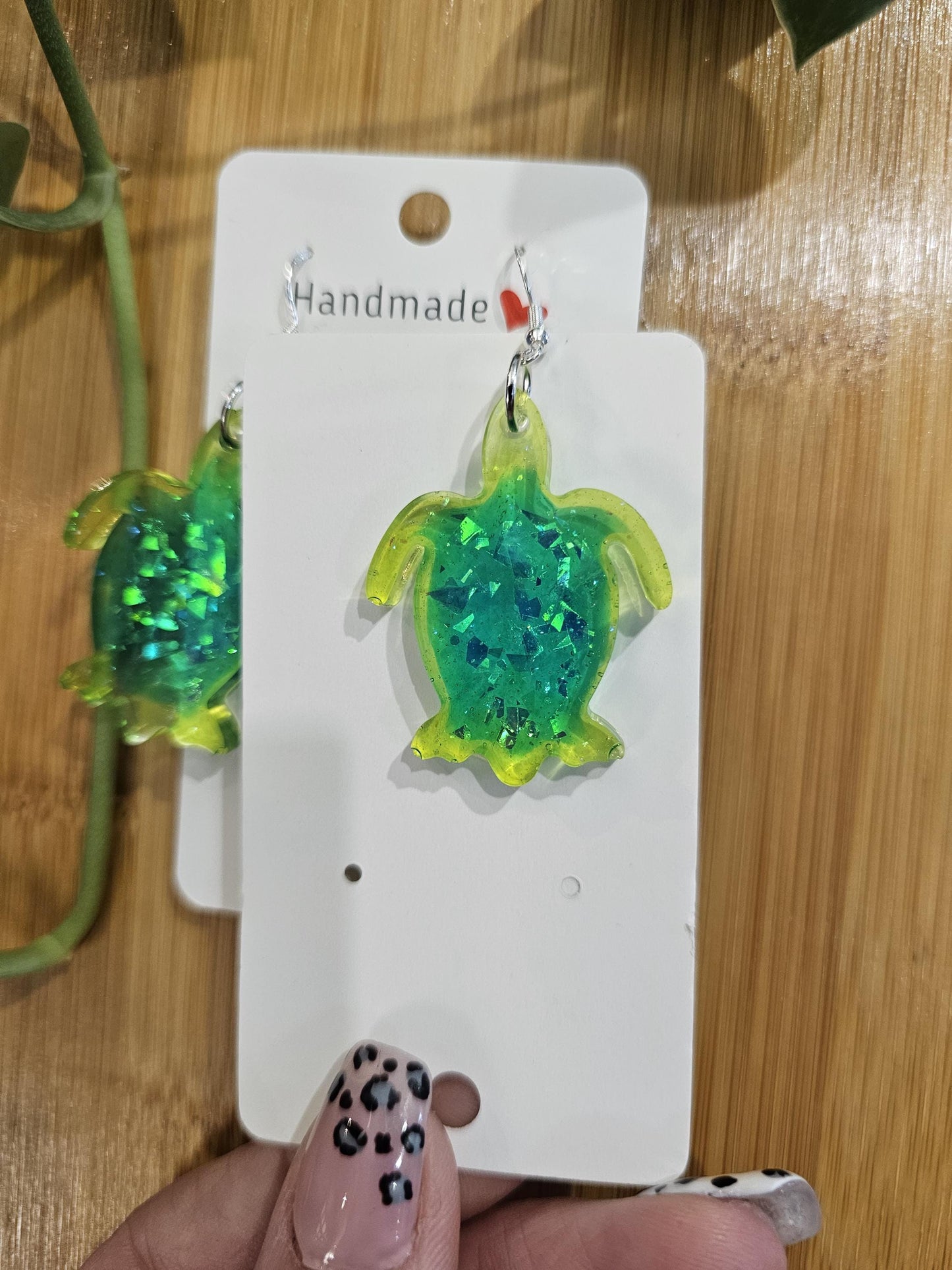 Handmade resin earrings