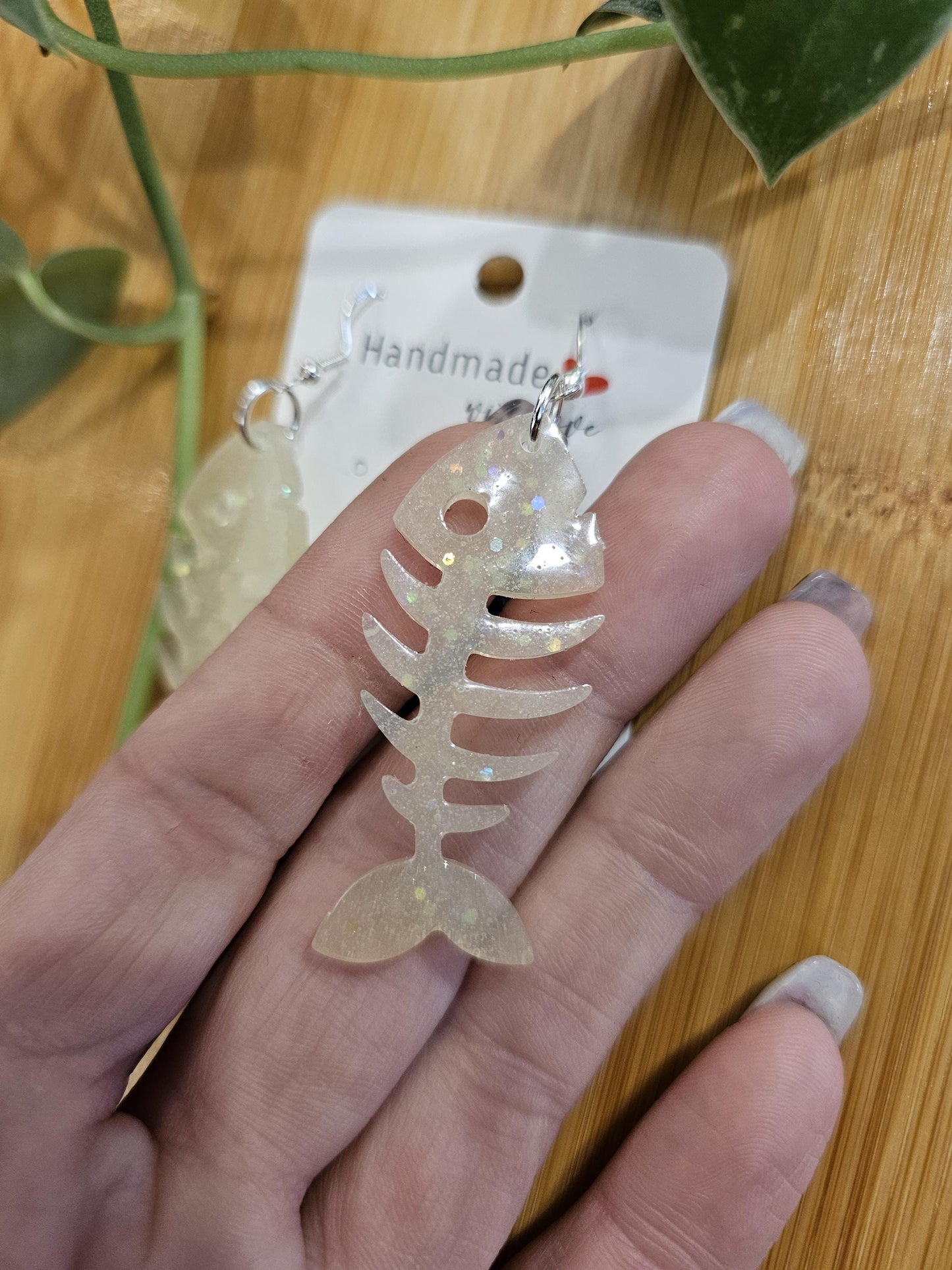 Handmade resin earrings