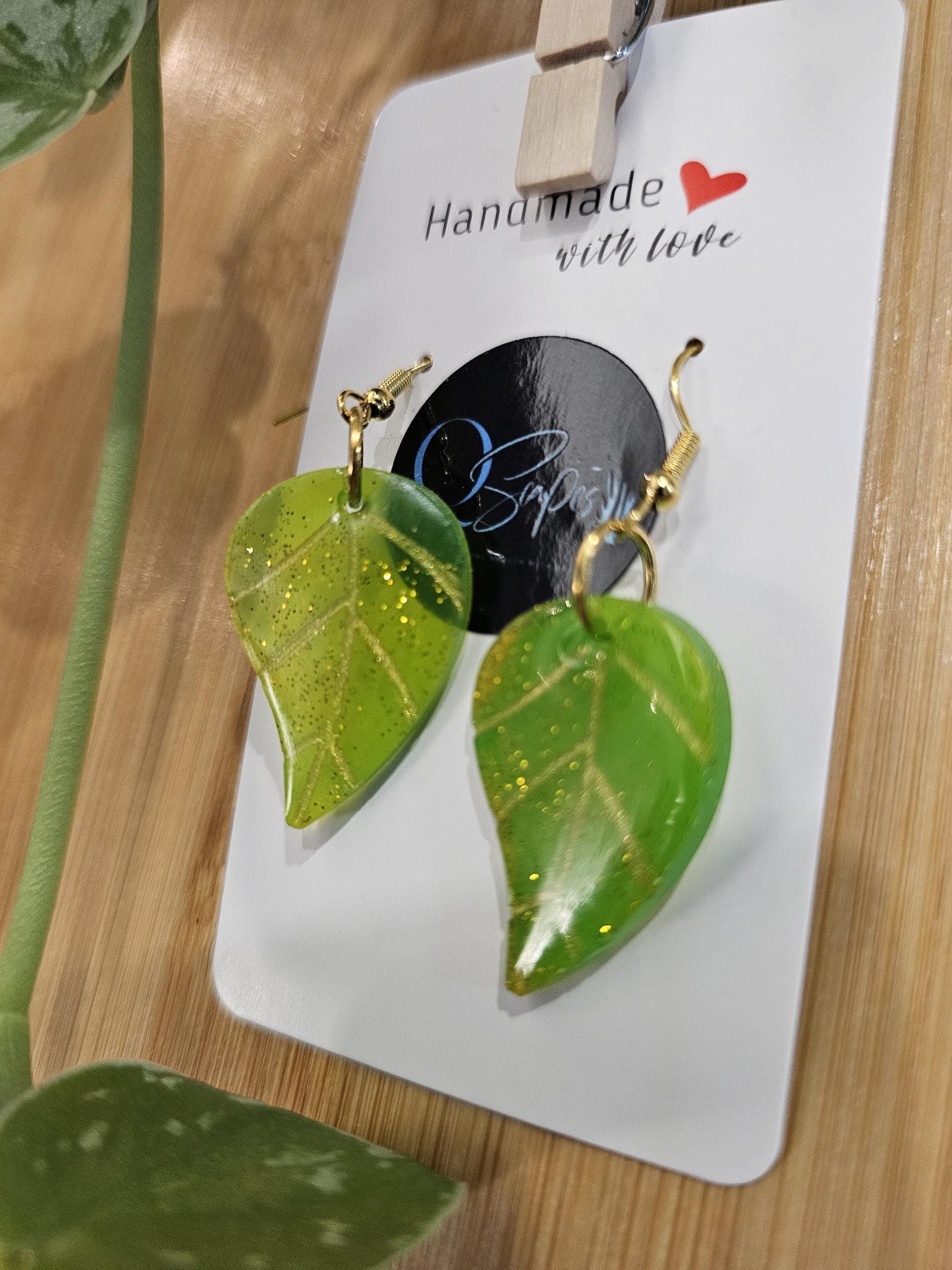 Handmade resin earrings