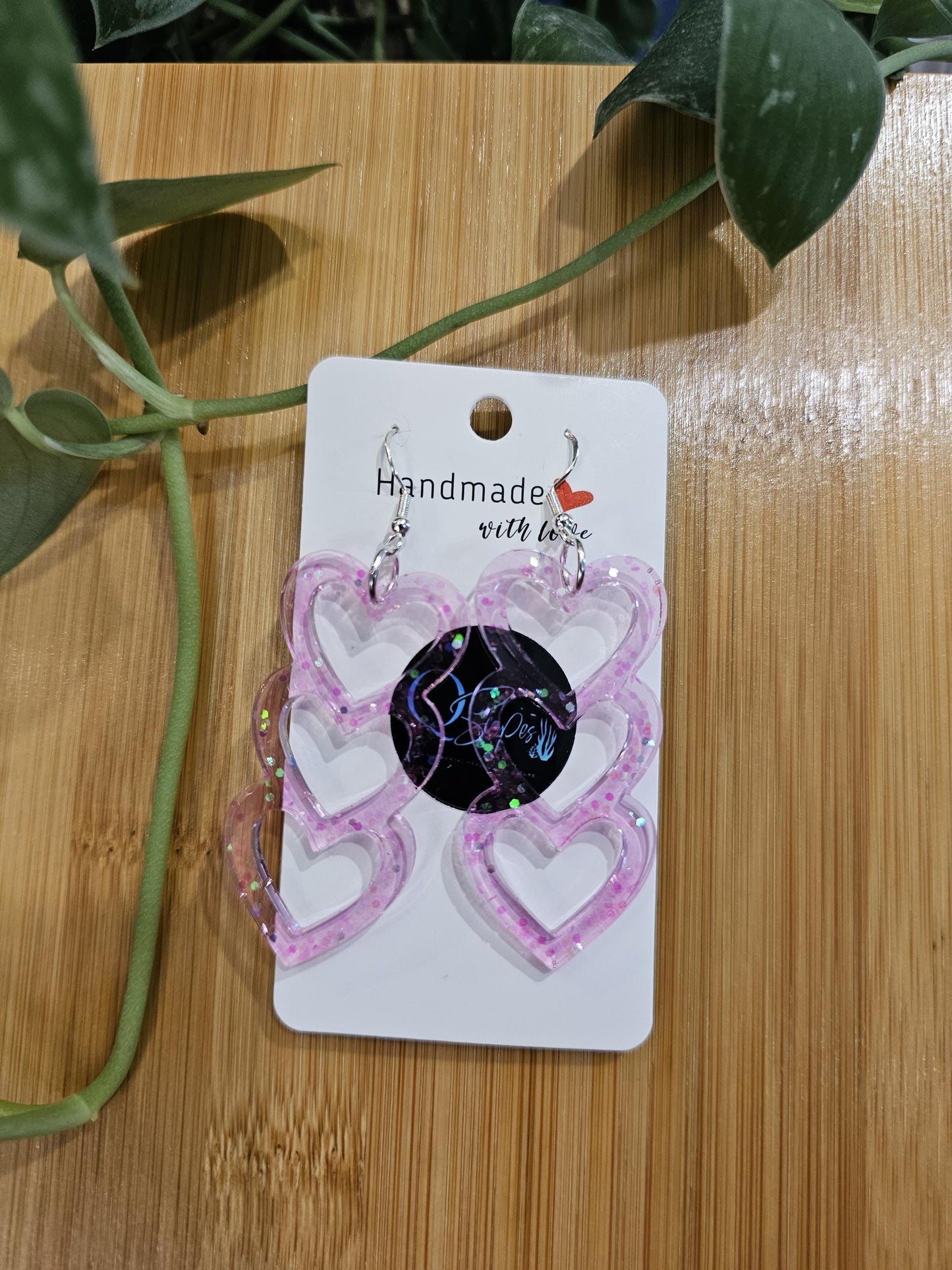Handmade resin earrings
