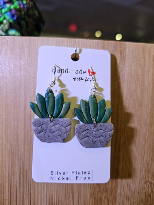 Polymer Clay Plant Earrings