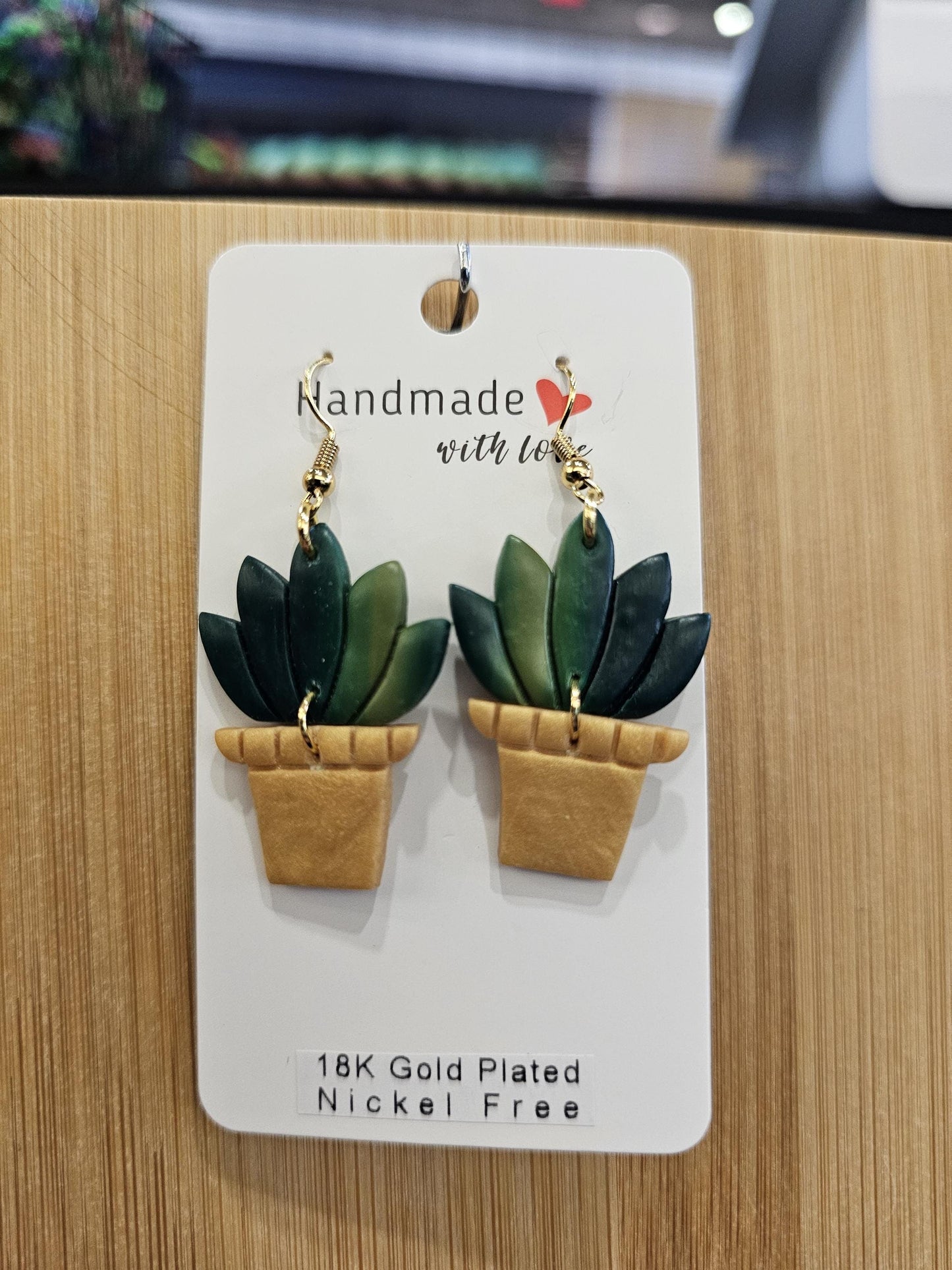 Polymer Clay Plant Earrings