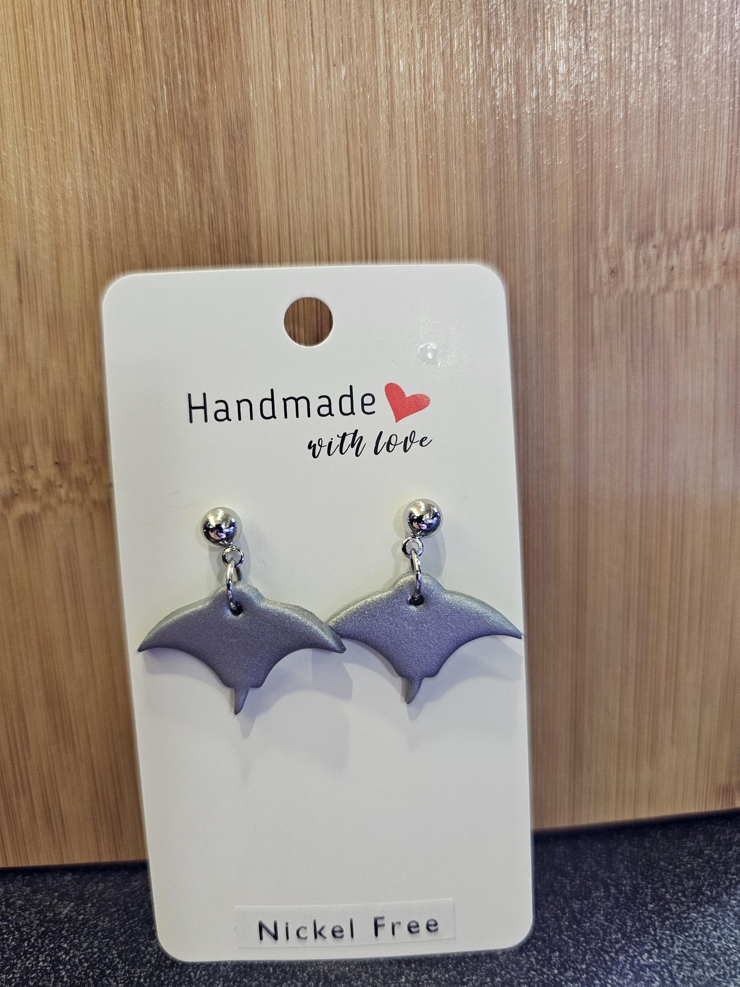 Stingray polymer clay earrings