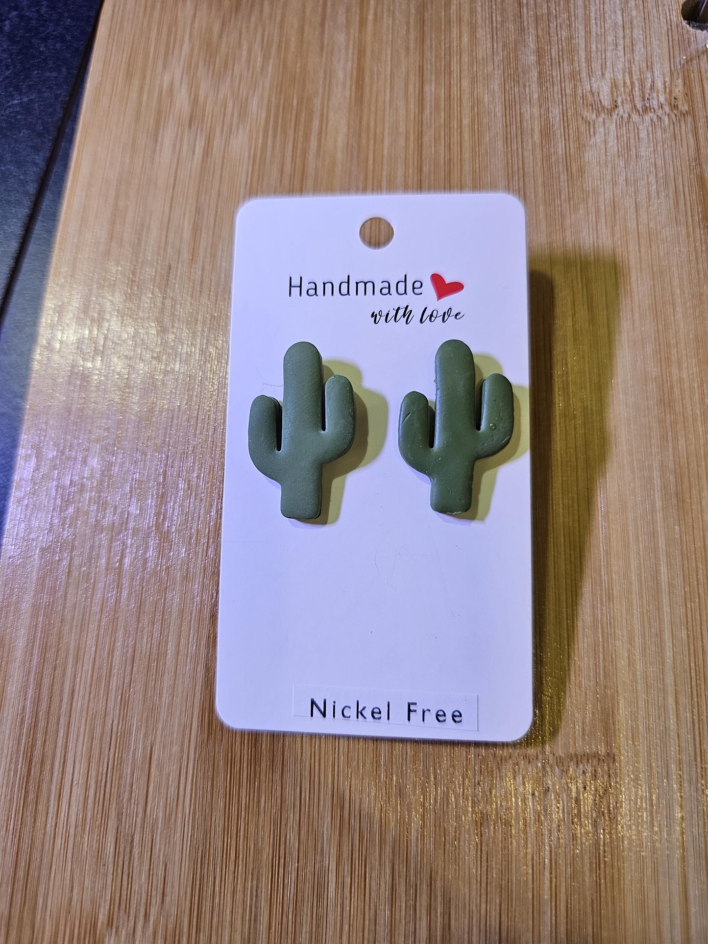 Polymer Clay Cactus Earrings