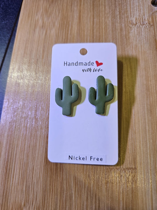 Polymer Clay Cactus Earrings